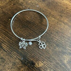 Silver‎ Charm Bangle Bracelet